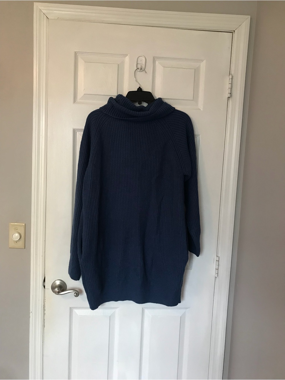 Blue Acryllic Turtleneck Sweater